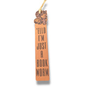 Bookmark - LEATHER - Ello Im Just a Book Worm