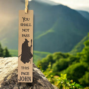 Bookmark - LEATHER - PERSONALIZED You Shall not Pass this Page