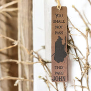 Bookmark - LEATHER - PERSONALIZED You Shall not Pass this Page