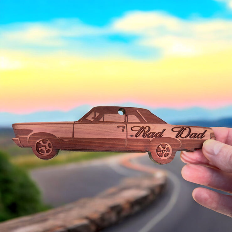 Rad Dad Muscle Car - Cedar Ornament