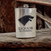 8oz Liquor Is Coming Stainless Steel Flask