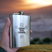 8oz Choose Your Weapon SS Stainless Steel Flask