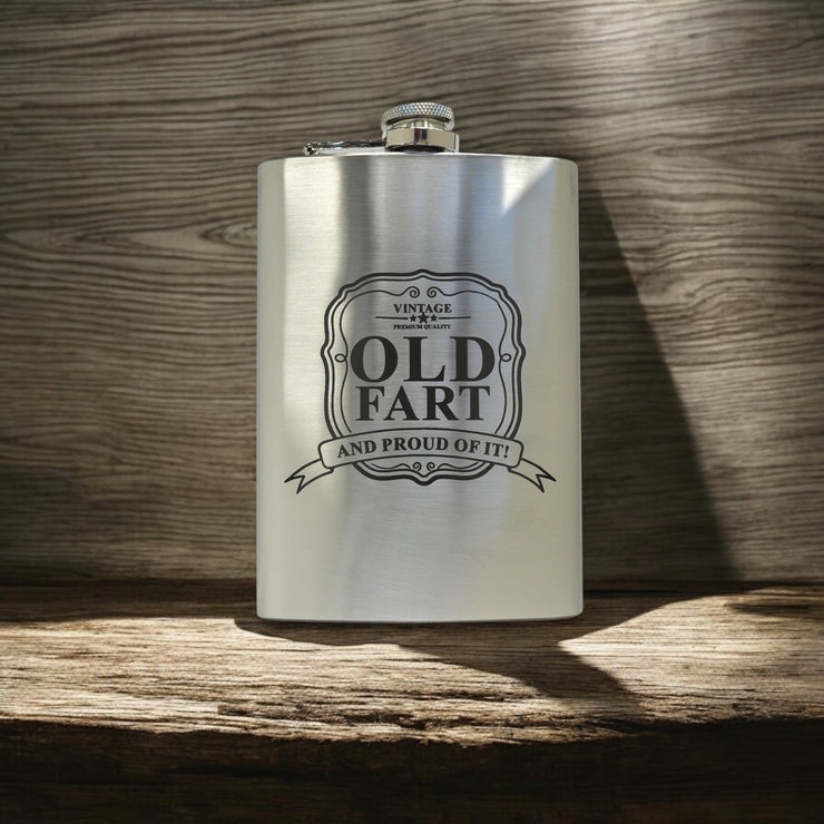 8oz Old Fart Stainless Steel Flask