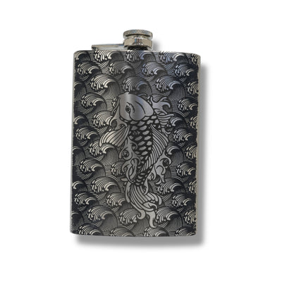 8oz Koi Fish Stainless Steel Flask