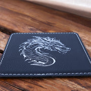 Coaster - Dragon - SET OF 2 - Leather or Stitched Cork