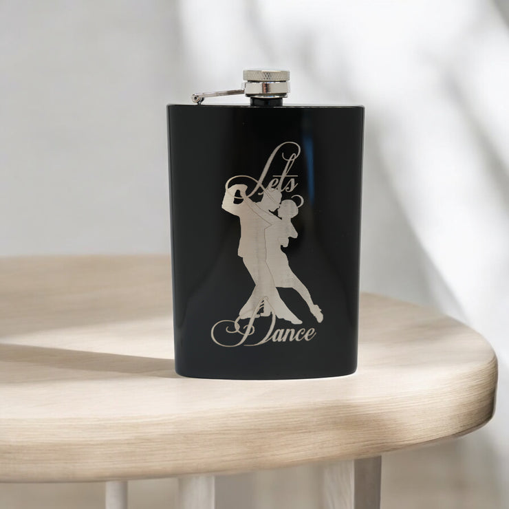 8oz BLACK Let's Dance Flask