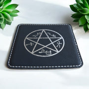 Coaster - Demon Trap - SET OF 2 - Leather or Stitched Cork