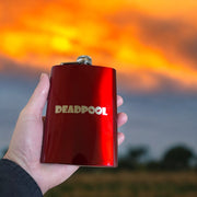 8OZ Deadpool Flask - BLACK, RED, STAINLESS, OR 6OZ LEATHER