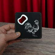 Coaster W/ BOTTLE OPENER - Chicken - SET OF 2