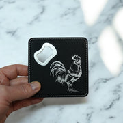 Coaster W/ BOTTLE OPENER - Chicken - SET OF 2