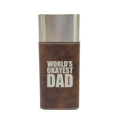 Cigar Case with Cutter - Worlds Okayest Dad Leather