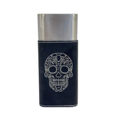 Cigar Case with Cutter - Sugar Skull Leather