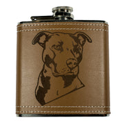 6oz Pitbull Leather Flask