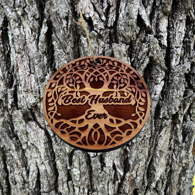 Best Husband Ever Celtic Tree of Life - Cedar Ornament