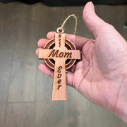 Best Mom Ever Celtic Cross - Cedar Ornament