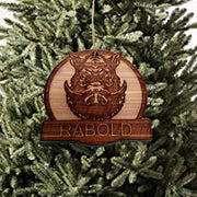 CEDAR Customized Personalized Wild Boar Head - Cedar Ornament