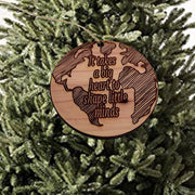 EARTH it takes a big heart to shape little minds - Cedar Ornaments