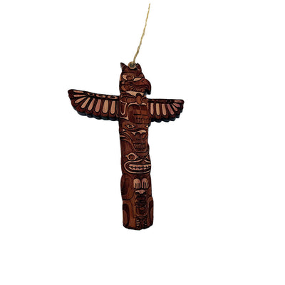 Native American Totem Pole - Cedar Ornament