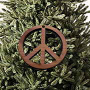 Peace Symbol - Cedar Ornament