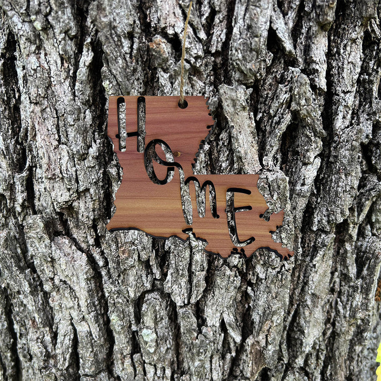 State Home Louisiana - Cedar Ornament