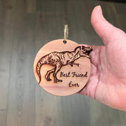 TRex Dinosaur Best Friend Ever - Cedar Ornament