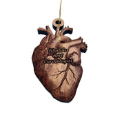 Worlds Best Cardiologist HEART - Cedar Ornament