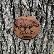 Worlds Best Parents Capybara - Cedar Ornament