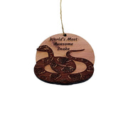 Worlds Most Awesome Snake Snake - Cedar Ornament